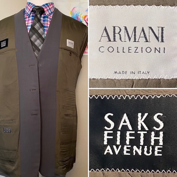 Armani Collezioni Men Sport Coat Blazer Jacket 42R - Picture 6 of 11
